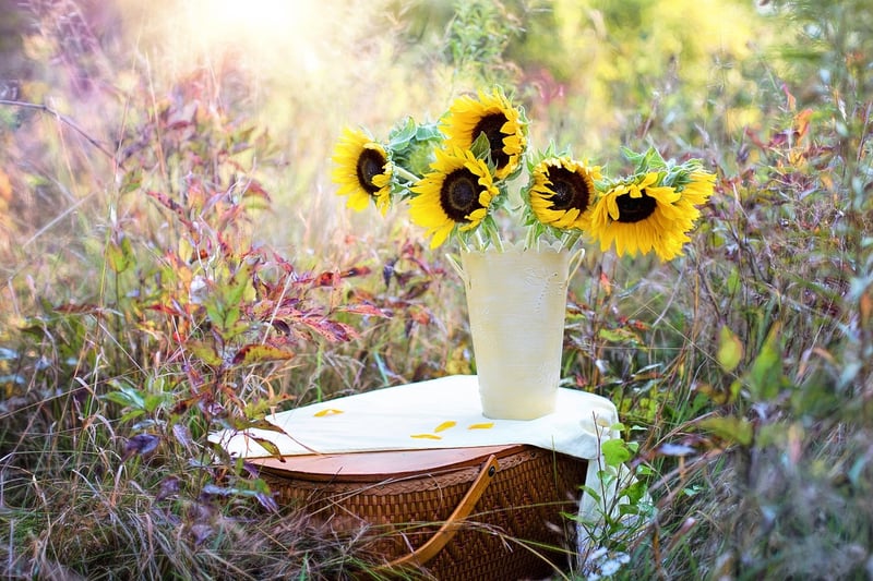 Tiered Planters with Flowers